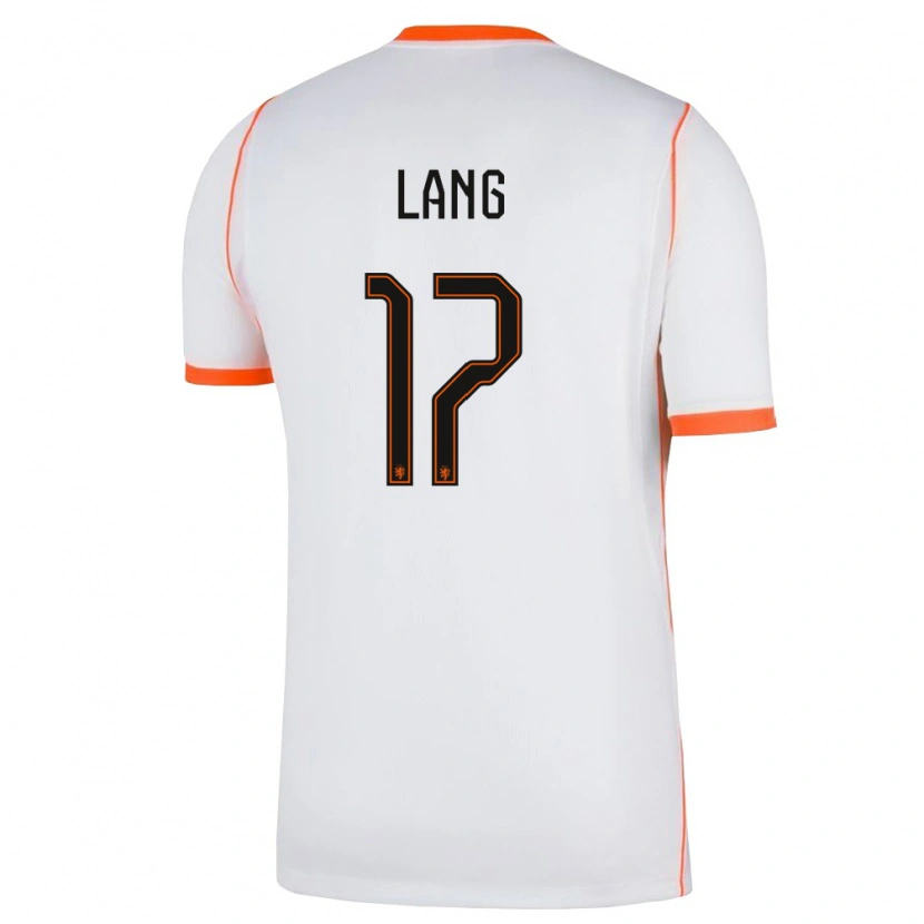 Danxen Dětské Nizozemsko Noa Lang #17 Bílá Oranžová Daleko Hráčské Dresy 26-28 Dres