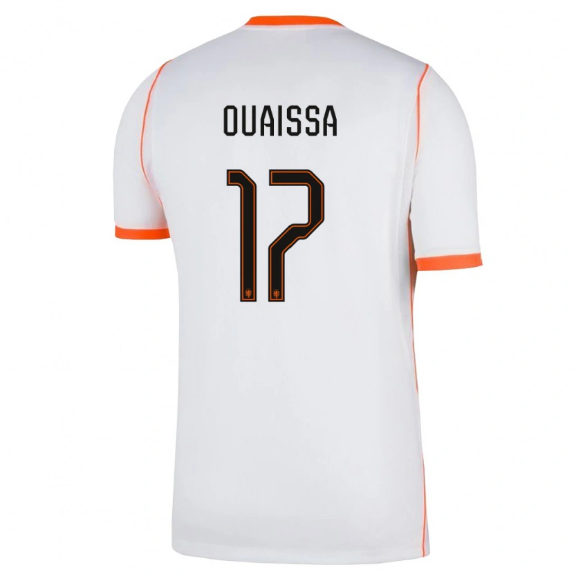 Danxen Dětské Nizozemsko Sami Ouaissa #17 Bílá Oranžová Daleko Hráčské Dresy 26-28 Dres