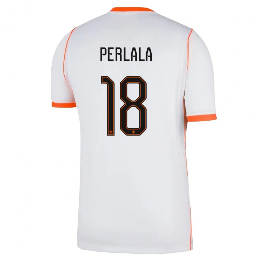 Danxen Dětské Nizozemsko Lorenc Perlala #18 Bílá Oranžová Daleko Hráčské Dresy 26-28 Dres