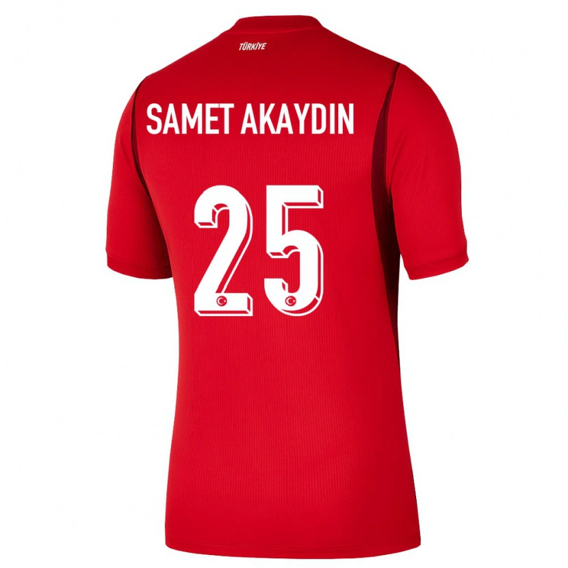 Danxen Pánské Turecko Samet Akaydin #25 Červená Vínová Domů Hráčské Dresy 26-28 Dres