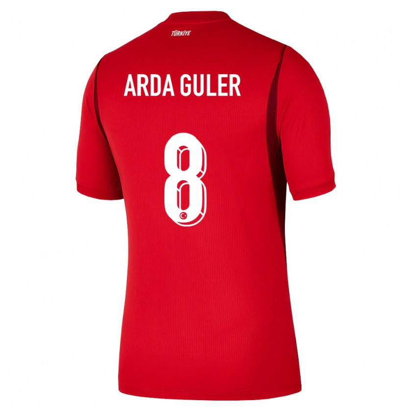 Danxen Pánské Turecko Arda Güler #8 Červená Vínová Domů Hráčské Dresy 26-28 Dres