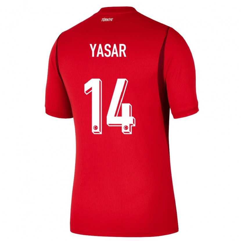 Danxen Pánské Turecko Eyyüb Yasar #14 Červená Vínová Domů Hráčské Dresy 26-28 Dres