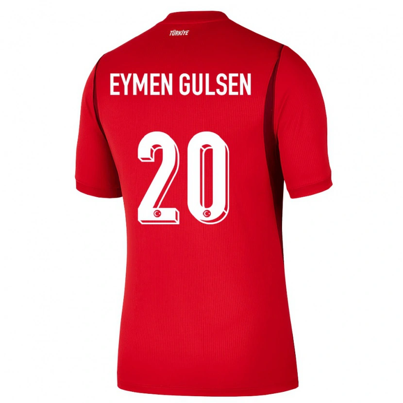 Danxen Pánské Turecko Ahmet Eymen Gülşen #20 Červená Vínová Domů Hráčské Dresy 26-28 Dres