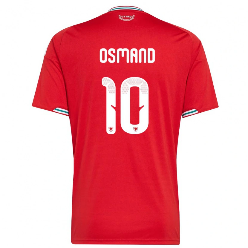Danxen Pánské Wales Callum Osmand #10 Červená Bílá Zelená Domů Hráčské Dresy 26-28 Dres