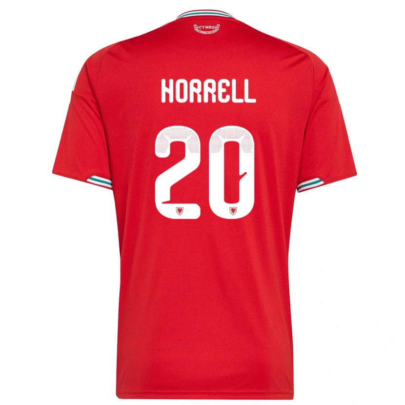 Danxen Pánské Wales Grace Horrell #20 Červená Bílá Zelená Domů Hráčské Dresy 26-28 Dres