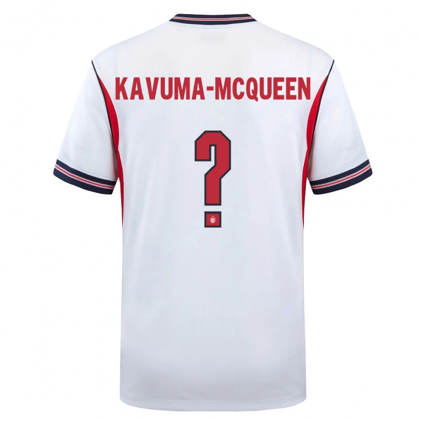 Danxen Pánské Anglie Ryan Kavuma-Mcqueen #0 Bílá Námořnická Červená Domů Hráčské Dresy 26-28 Dres