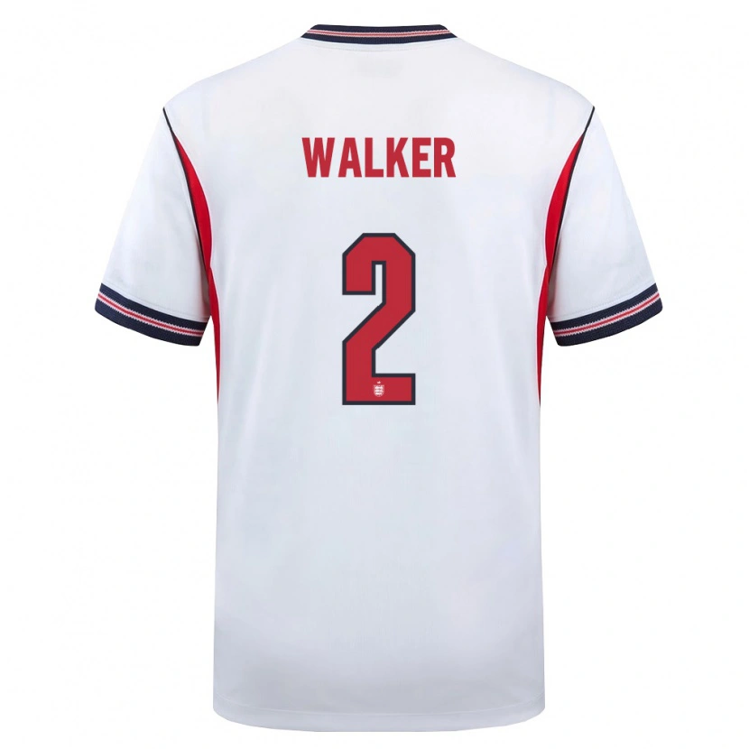 Danxen Pánské Anglie Kyle Walker #2 Bílá Námořnická Červená Domů Hráčské Dresy 26-28 Dres