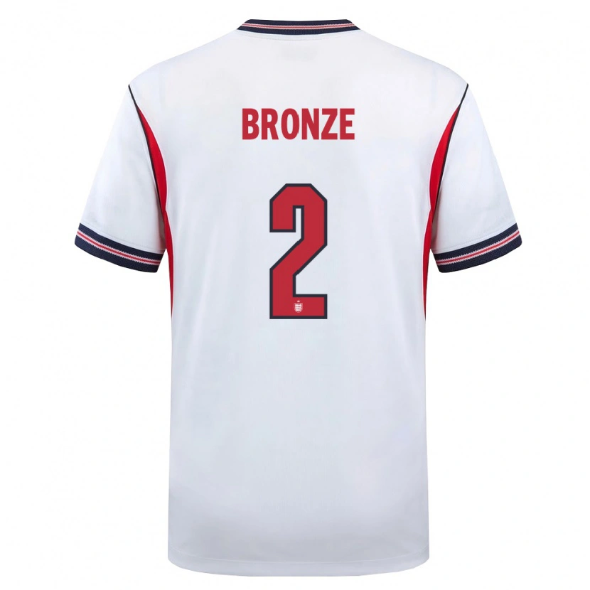 Danxen Pánské Anglie Lucy Bronze #2 Bílá Námořnická Červená Domů Hráčské Dresy 26-28 Dres