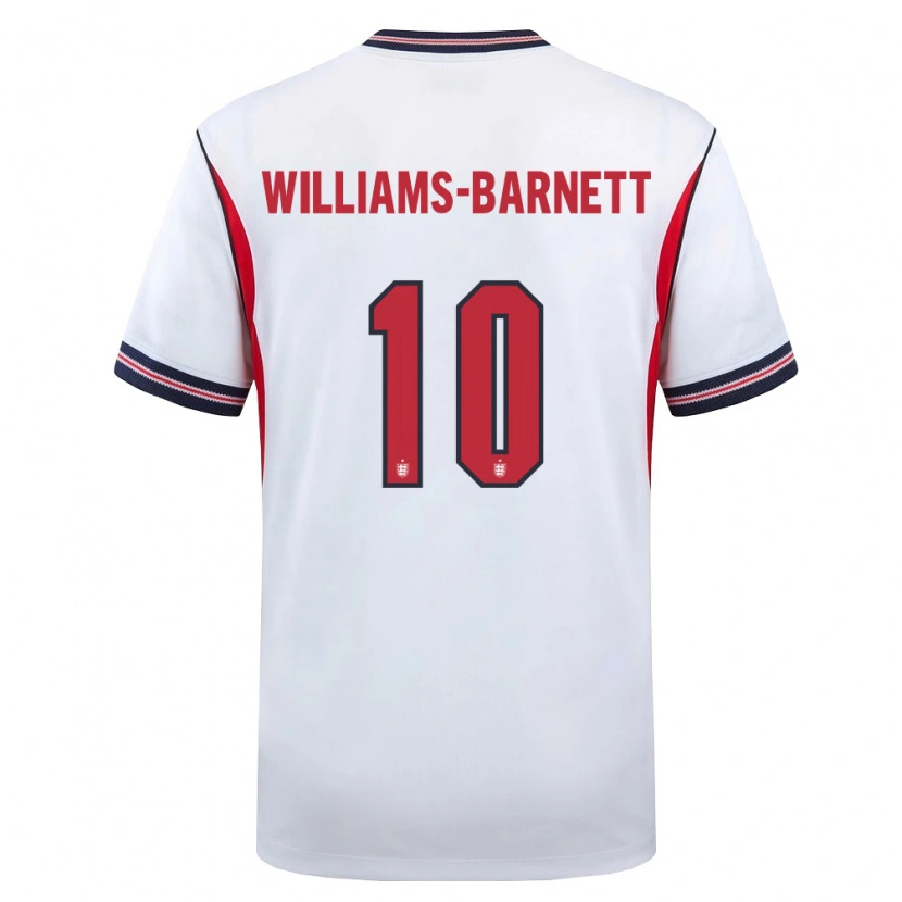 Danxen Pánské Anglie Lucá Williams-Barnett #10 Bílá Námořnická Červená Domů Hráčské Dresy 26-28 Dres
