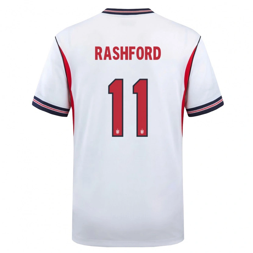 Danxen Pánské Anglie Marcus Rashford #11 Bílá Námořnická Červená Domů Hráčské Dresy 26-28 Dres