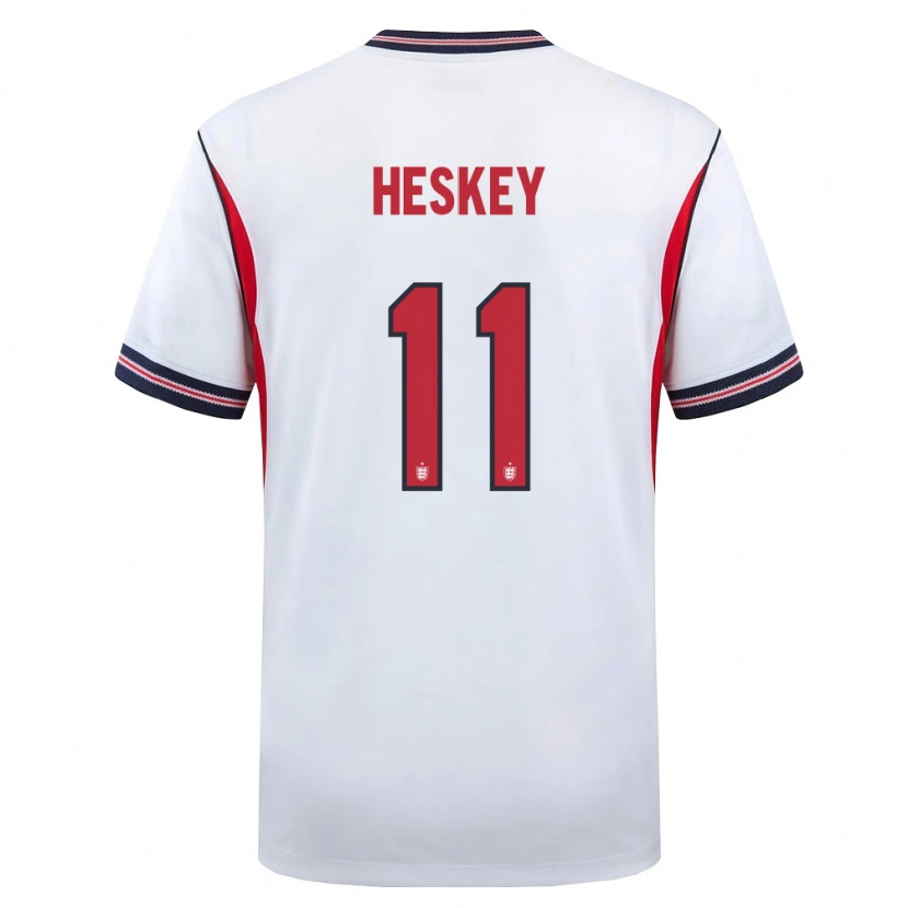 Danxen Pánské Anglie Reigan Heskey #11 Bílá Námořnická Červená Domů Hráčské Dresy 26-28 Dres