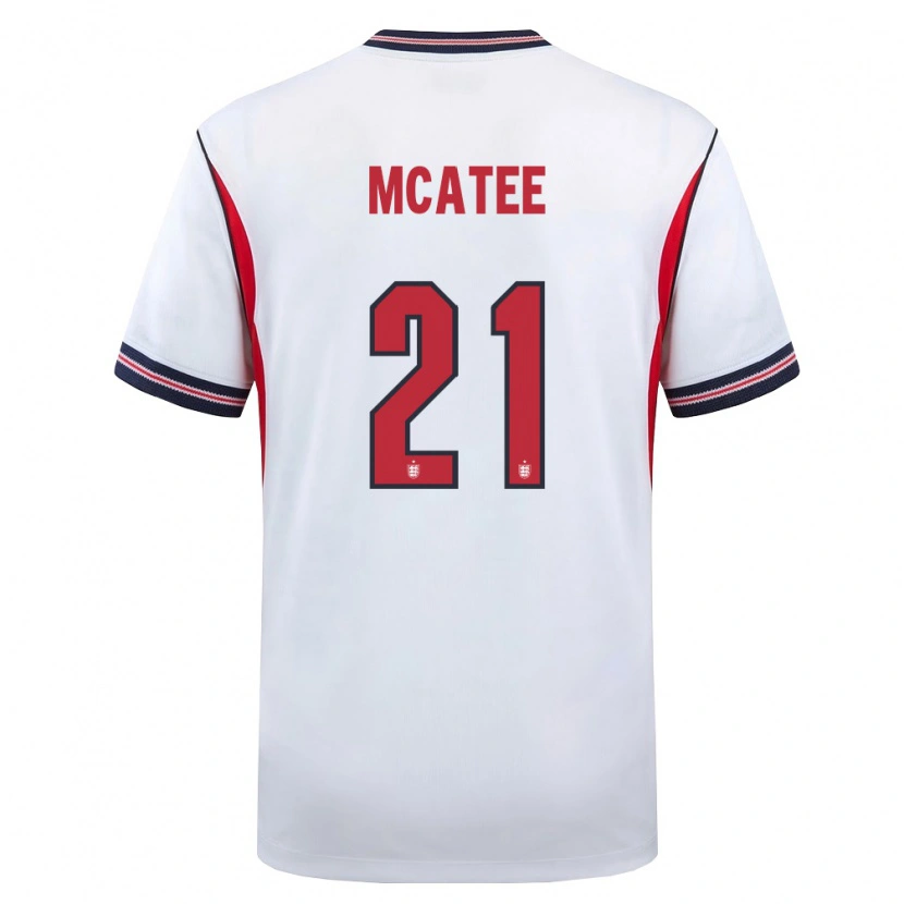 Danxen Pánské Anglie James Mcatee #21 Bílá Námořnická Červená Domů Hráčské Dresy 26-28 Dres