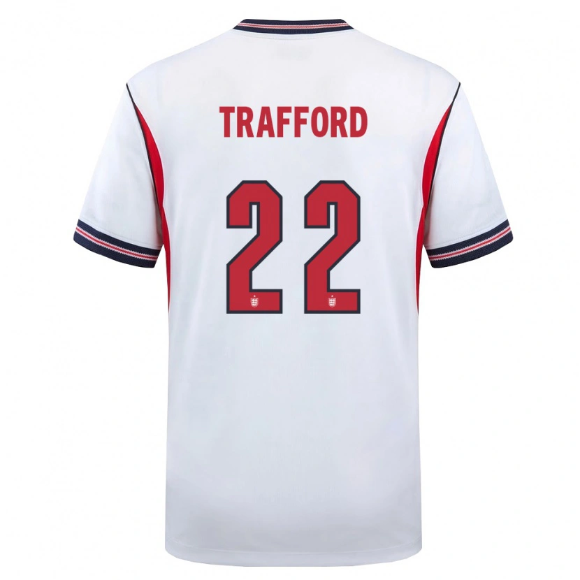 Danxen Pánské Anglie James Trafford #22 Bílá Námořnická Červená Domů Hráčské Dresy 26-28 Dres