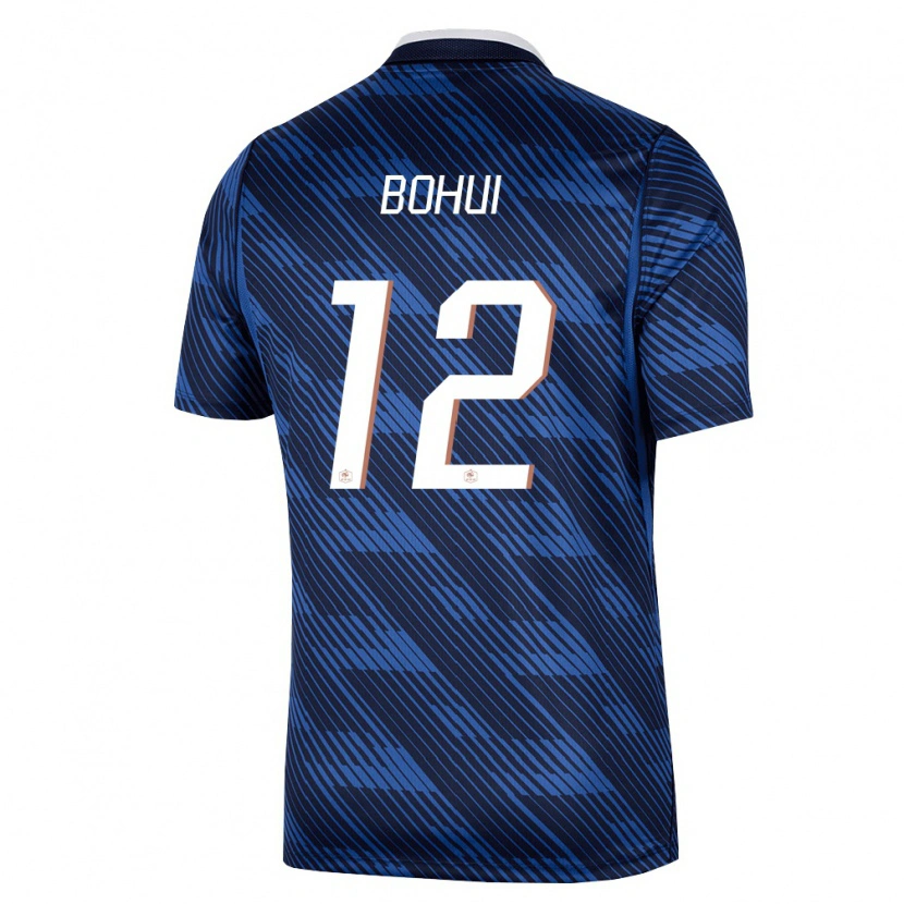 Danxen Pánské Francie Isaiah Bohui #12 Námořnická Modrá Bílá Domů Hráčské Dresy 26-28 Dres