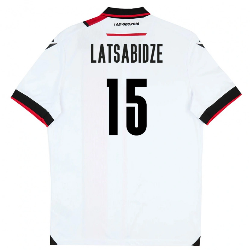 Danxen Pánské Georgia Luka Latsabidze #15 Bílá Černá Červená Domů Hráčské Dresy 26-28 Dres