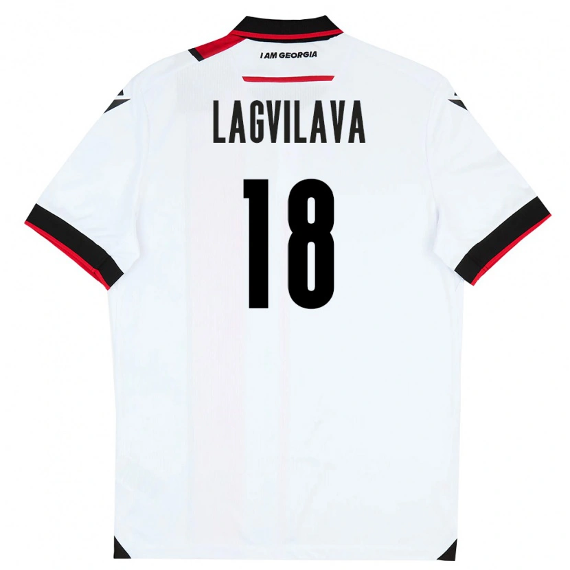 Danxen Pánské Georgia Giorgi Lagvilava #18 Bílá Černá Červená Domů Hráčské Dresy 26-28 Dres