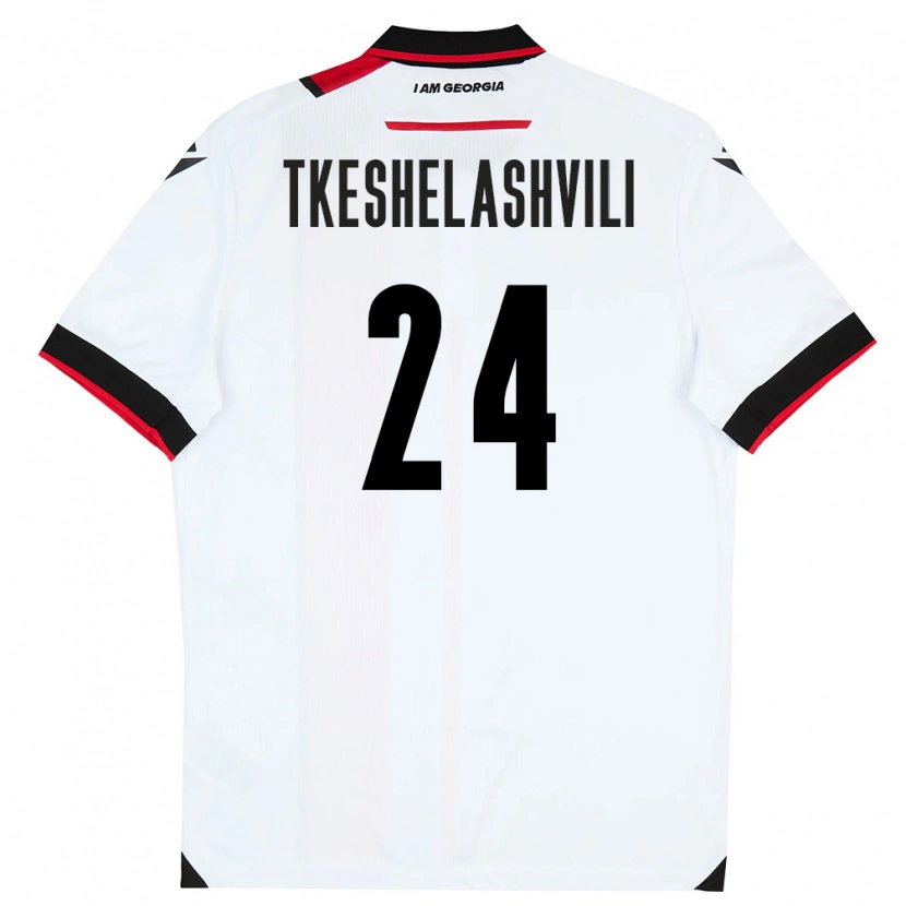Danxen Pánské Georgia Amiran Tkeshelashvili #24 Bílá Černá Červená Domů Hráčské Dresy 26-28 Dres