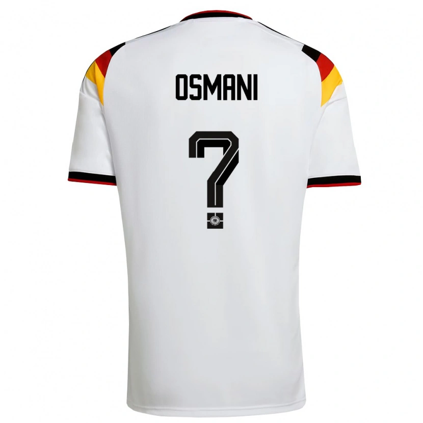 Danxen Pánské Německo Erblin Osmani #0 Bílá Černá Červená Domů Hráčské Dresy 26-28 Dres