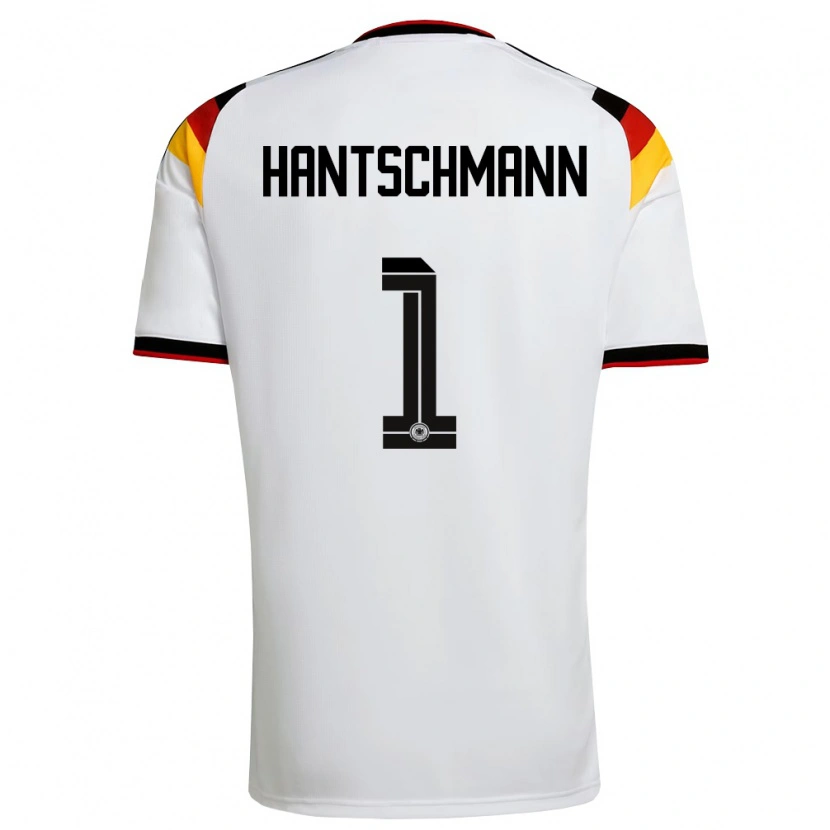 Danxen Pánské Německo Franz Hantschmann #1 Bílá Černá Červená Domů Hráčské Dresy 26-28 Dres