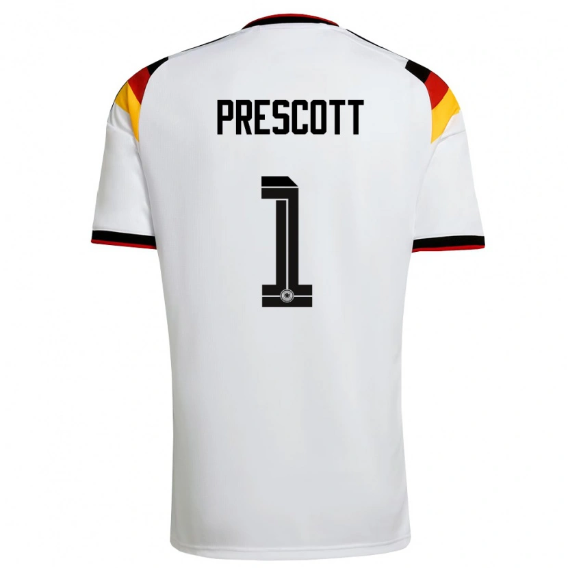 Danxen Pánské Německo Leonard Prescott #1 Bílá Černá Červená Domů Hráčské Dresy 26-28 Dres