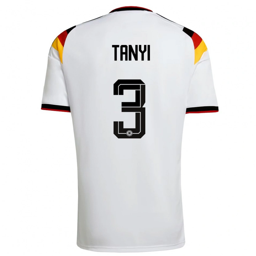 Danxen Pánské Německo Paul Tanyi #3 Bílá Černá Červená Domů Hráčské Dresy 26-28 Dres