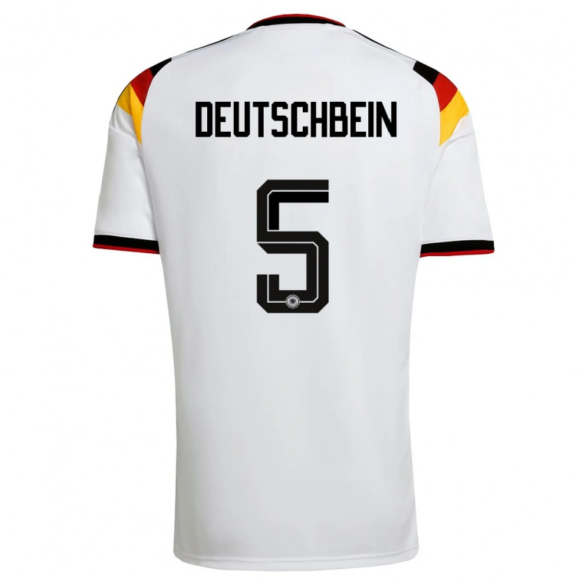 Danxen Pánské Německo Lasse Deutschbein #5 Bílá Černá Červená Domů Hráčské Dresy 26-28 Dres