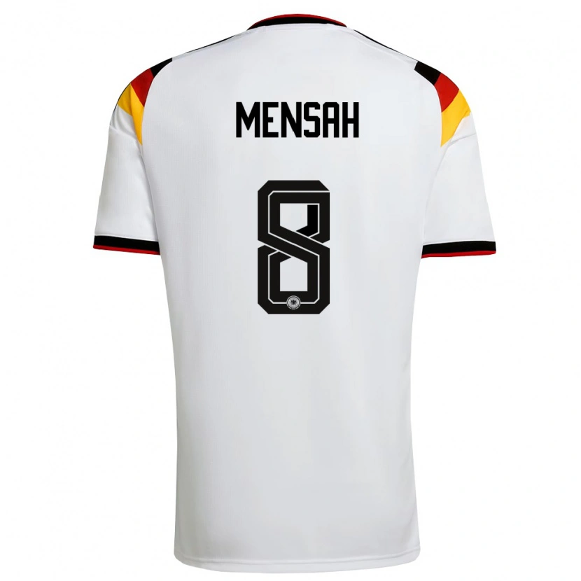 Danxen Pánské Německo Naba Mensah #8 Bílá Černá Červená Domů Hráčské Dresy 26-28 Dres