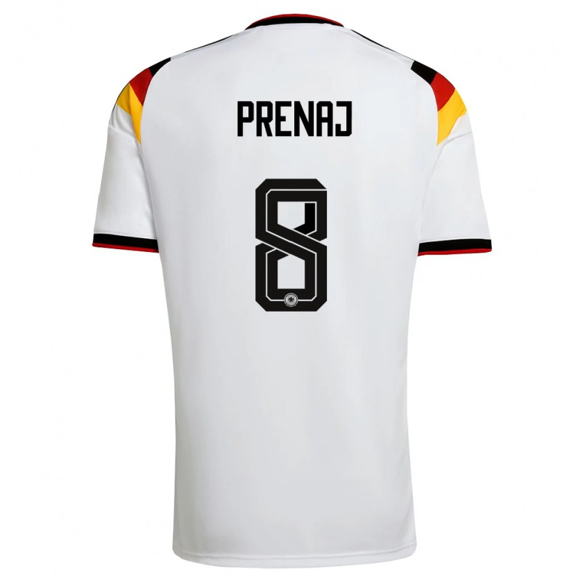 Danxen Pánské Německo Christian Prenaj #8 Bílá Černá Červená Domů Hráčské Dresy 26-28 Dres