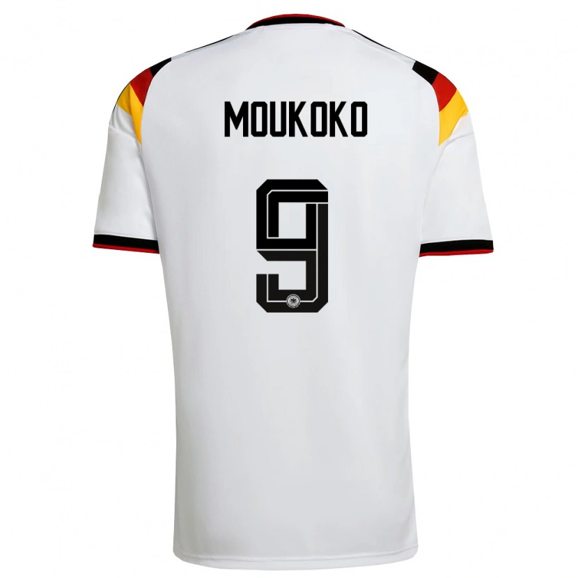 Danxen Pánské Německo Youssoufa Moukoko #9 Bílá Černá Červená Domů Hráčské Dresy 26-28 Dres