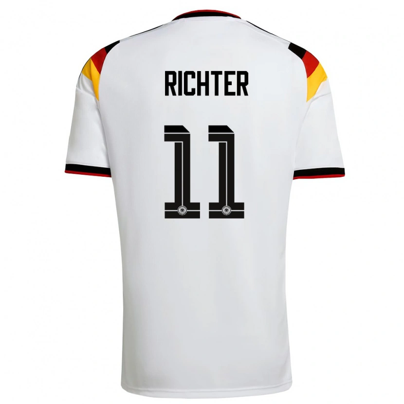 Danxen Pánské Německo Daniel Richter #11 Bílá Černá Červená Domů Hráčské Dresy 26-28 Dres