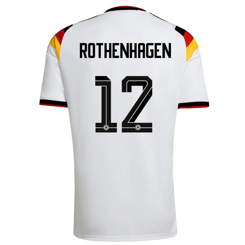 Danxen Pánské Německo Lio Rothenhagen #12 Bílá Černá Červená Domů Hráčské Dresy 26-28 Dres