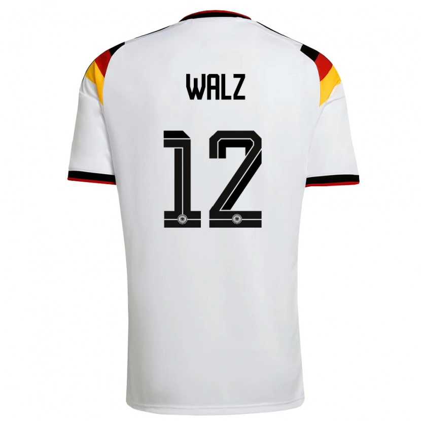Danxen Pánské Německo Tom Walz #12 Bílá Černá Červená Domů Hráčské Dresy 26-28 Dres