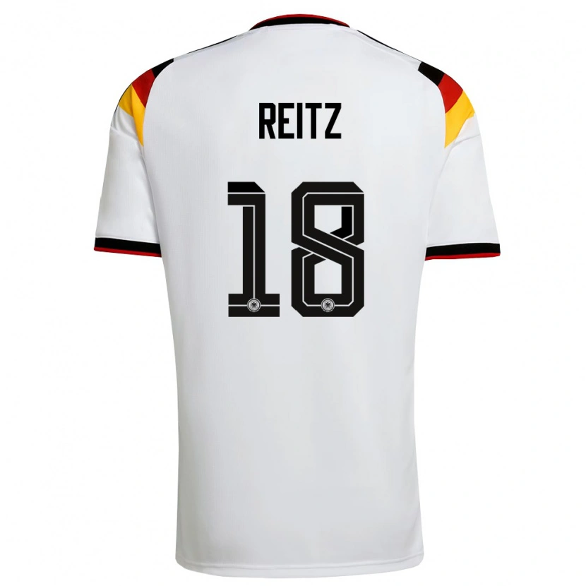 Danxen Pánské Německo Rocco Reitz #18 Bílá Černá Červená Domů Hráčské Dresy 26-28 Dres