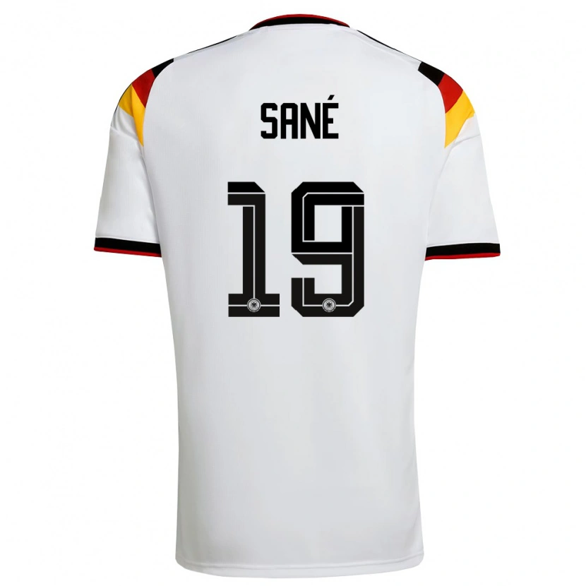Danxen Pánské Německo Leroy Sané #19 Bílá Černá Červená Domů Hráčské Dresy 26-28 Dres