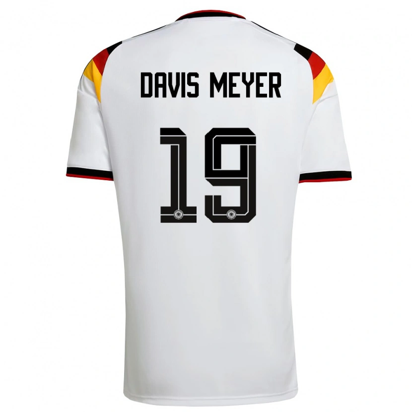 Danxen Pánské Německo John Davis Meyer #19 Bílá Černá Červená Domů Hráčské Dresy 26-28 Dres