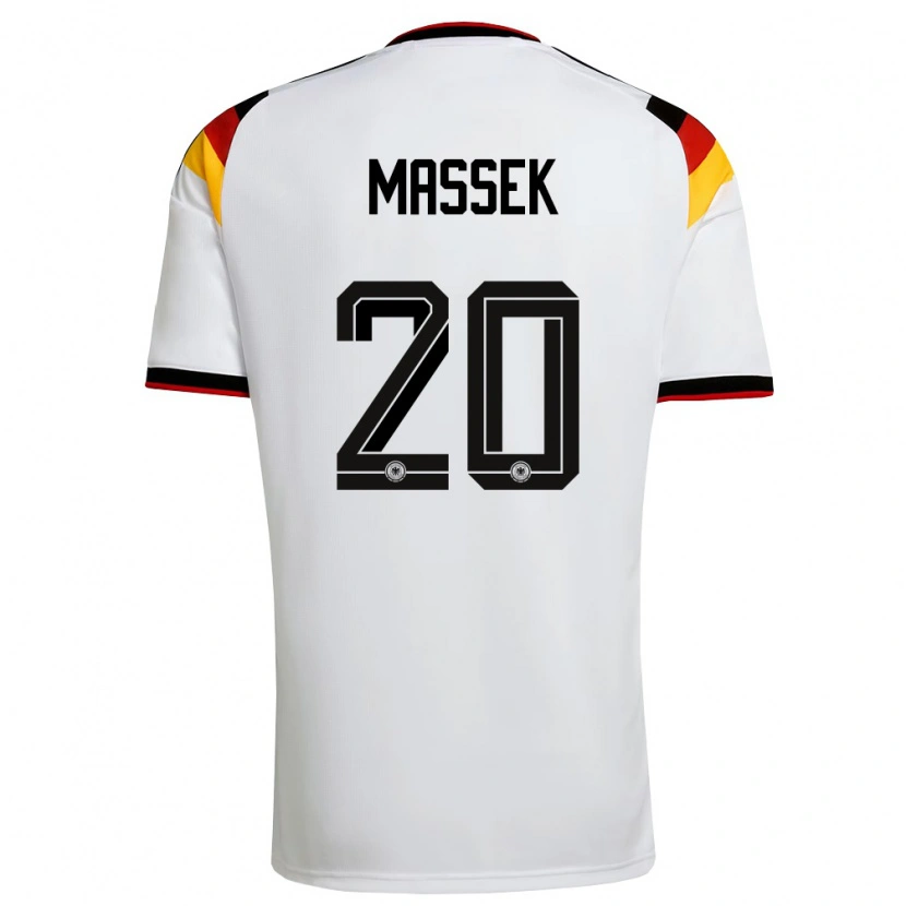 Danxen Pánské Německo Ivan Massek #20 Bílá Černá Červená Domů Hráčské Dresy 26-28 Dres