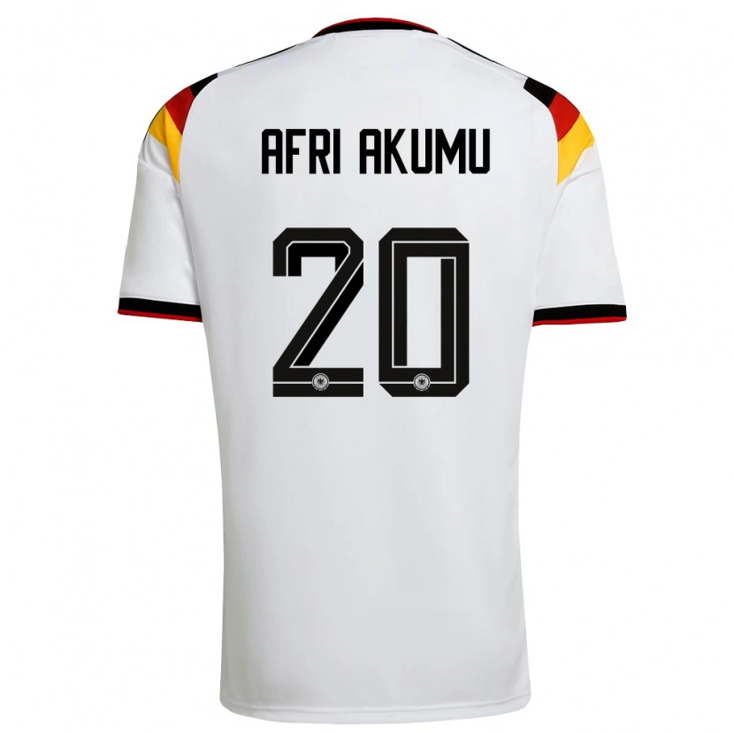 Danxen Pánské Německo Maik Afri Akumu #20 Bílá Černá Červená Domů Hráčské Dresy 26-28 Dres