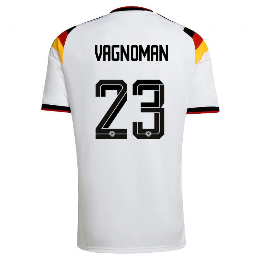 Danxen Pánské Německo Josha Vagnoman #23 Bílá Černá Červená Domů Hráčské Dresy 26-28 Dres