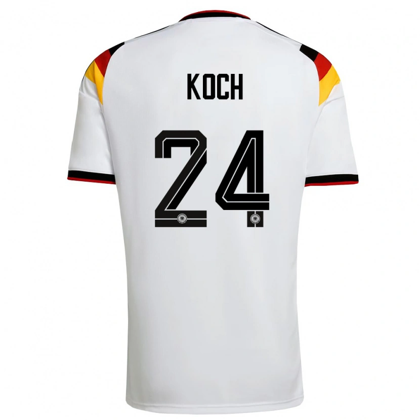 Danxen Pánské Německo Robin Koch #24 Bílá Černá Červená Domů Hráčské Dresy 26-28 Dres
