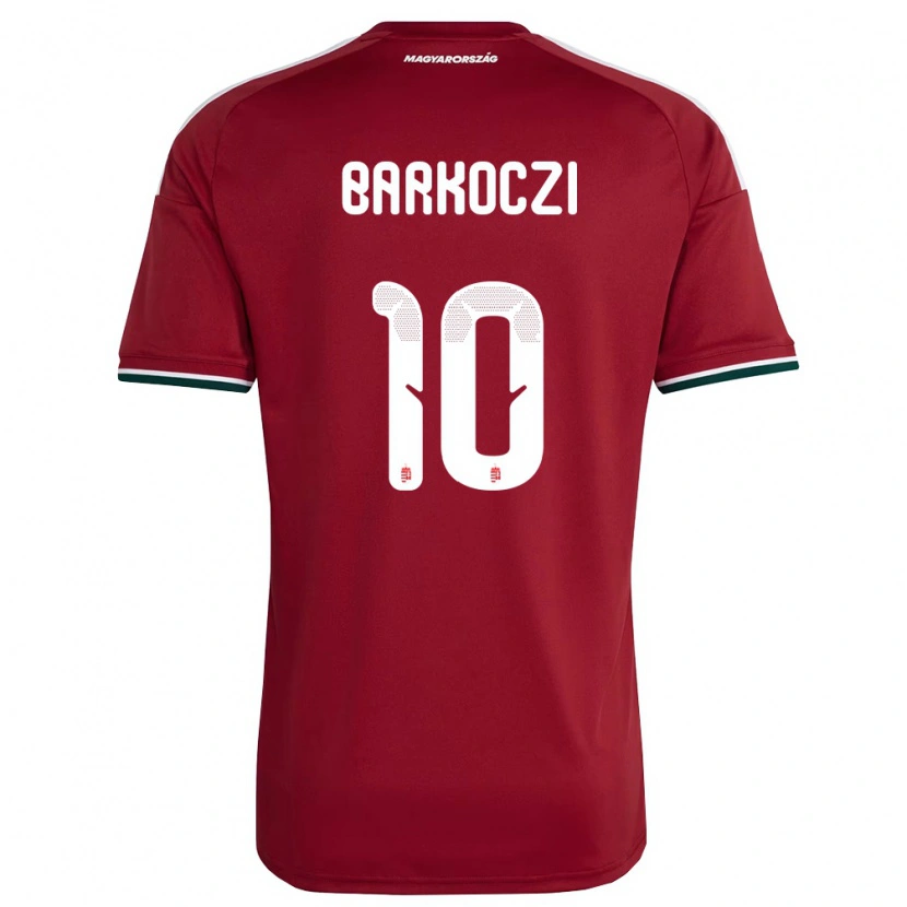 Danxen Pánské Maďarsko Barnabás Barkóczi #10 Červená Bílá Zelená Domů Hráčské Dresy 26-28 Dres