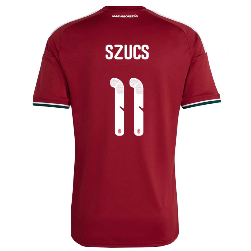 Danxen Pánské Maďarsko Tamás Szűcs #11 Červená Bílá Zelená Domů Hráčské Dresy 26-28 Dres