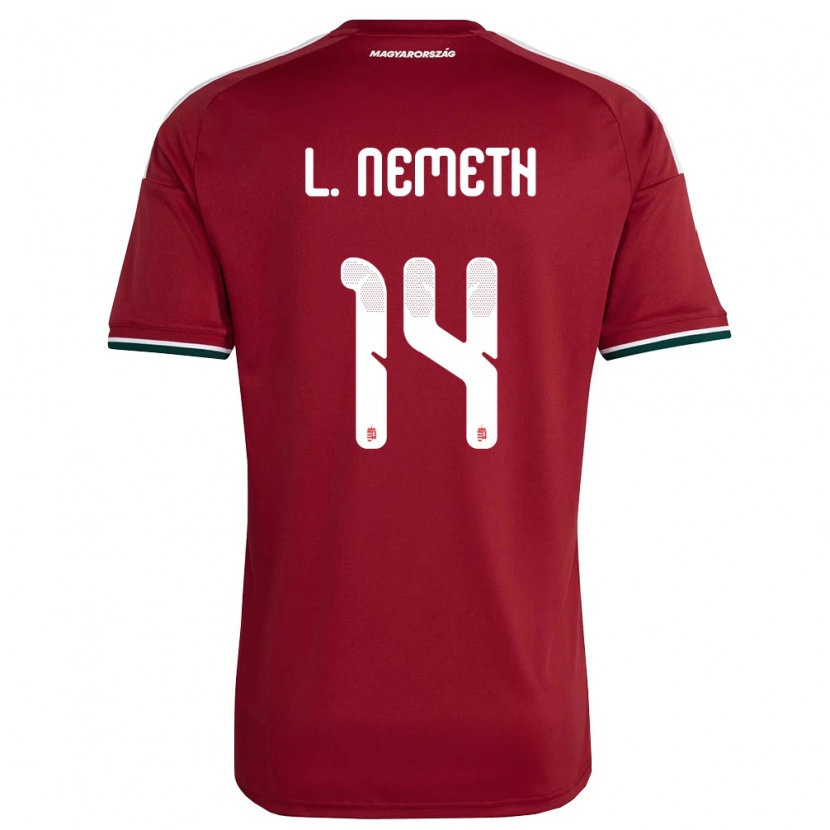 Danxen Pánské Maďarsko Loretta Németh #14 Červená Bílá Zelená Domů Hráčské Dresy 26-28 Dres