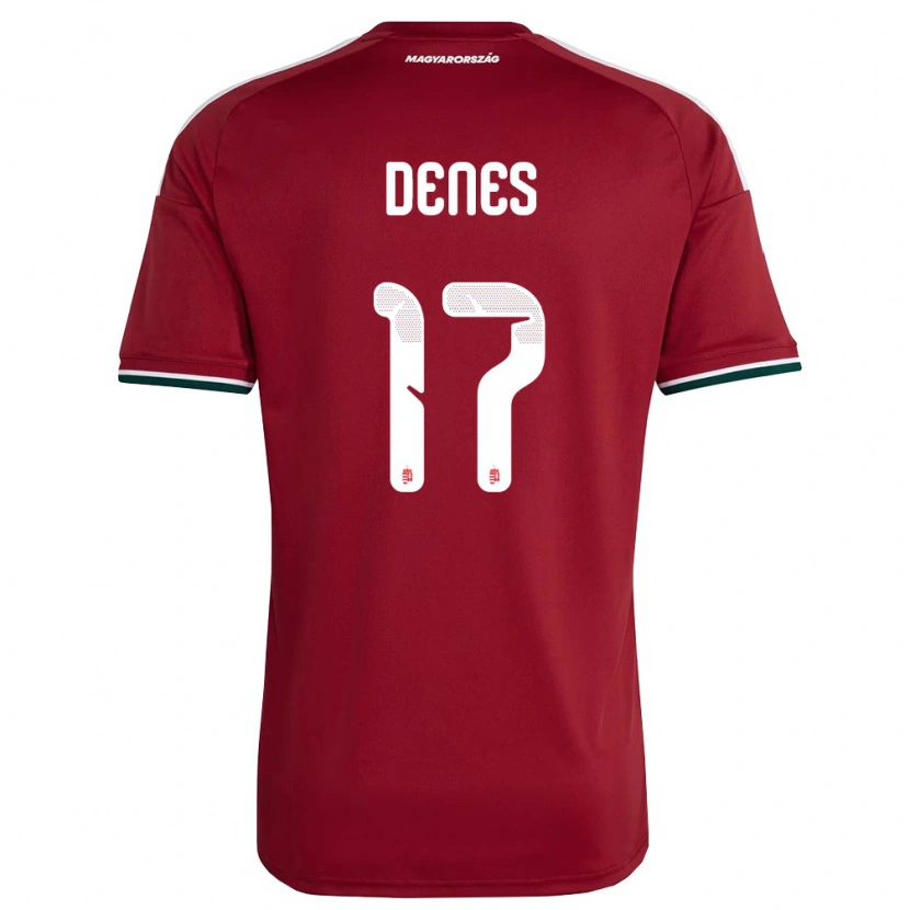 Danxen Pánské Maďarsko Csanád Vilmos Dénes #17 Červená Bílá Zelená Domů Hráčské Dresy 26-28 Dres