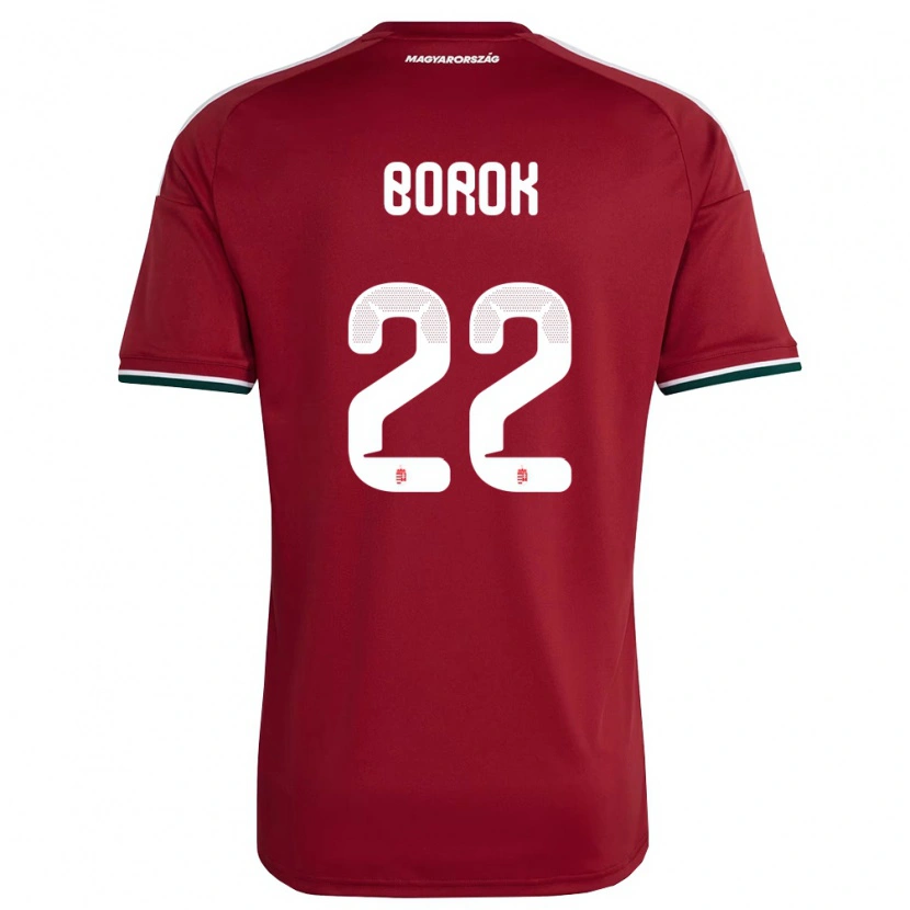 Danxen Pánské Maďarsko Dorina Borók #22 Červená Bílá Zelená Domů Hráčské Dresy 26-28 Dres