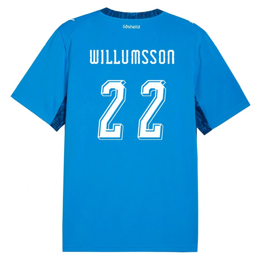 Danxen Pánské Island Brynjólfur Willumsson #22 Modrá Námořnická Domů Hráčské Dresy 26-28 Dres