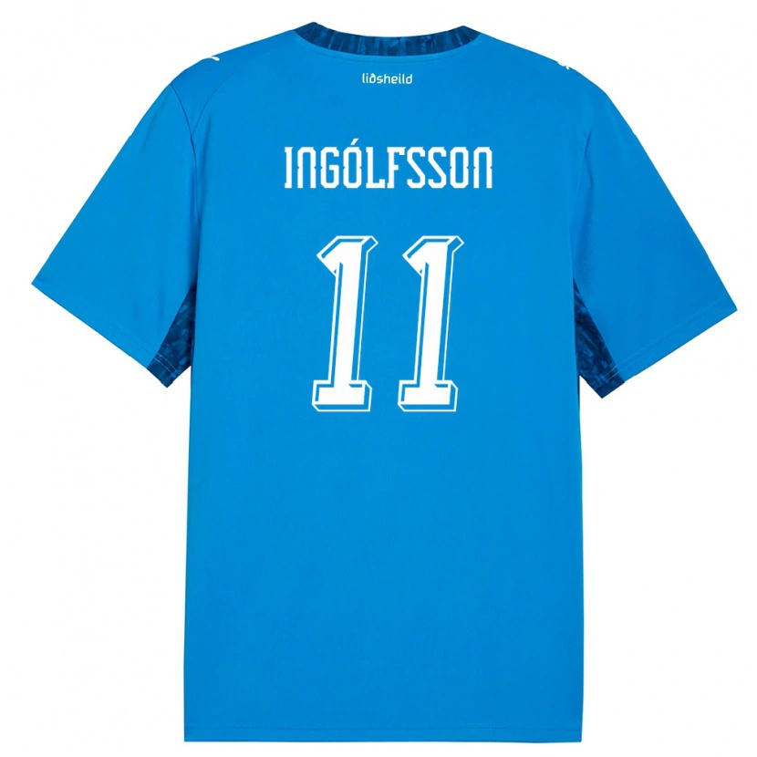 Danxen Pánské Island Thorri Ingólfsson #11 Modrá Námořnická Domů Hráčské Dresy 26-28 Dres