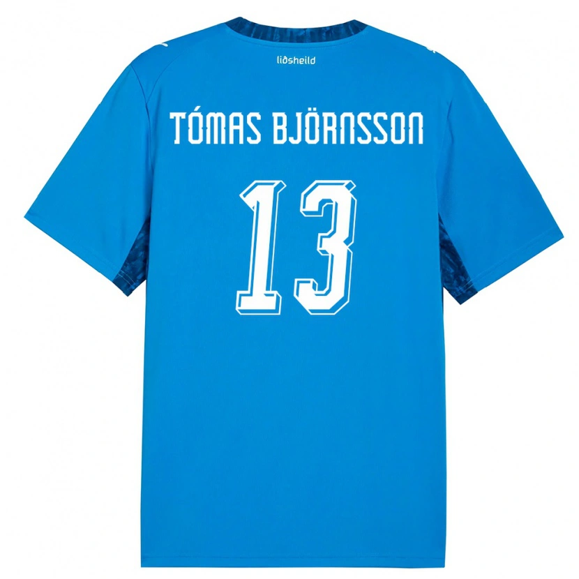 Danxen Pánské Island Kristján Tómas Björnsson #13 Modrá Námořnická Domů Hráčské Dresy 26-28 Dres
