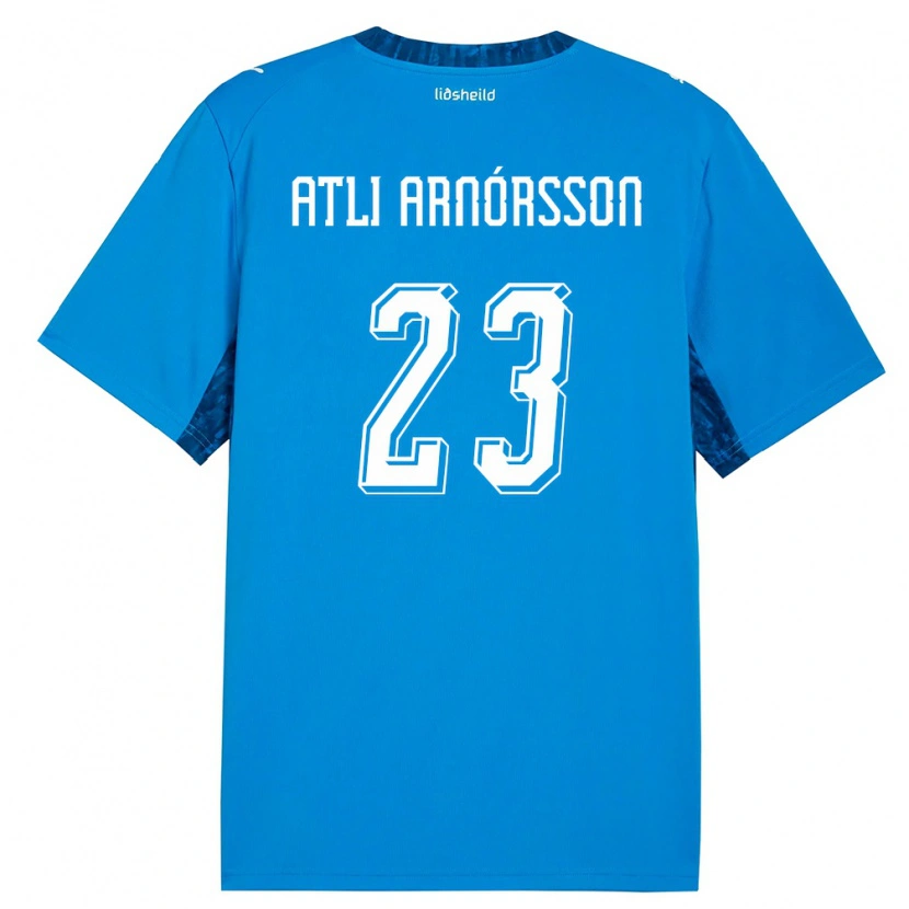 Danxen Pánské Island Nóel Atli Arnórsson #23 Modrá Námořnická Domů Hráčské Dresy 26-28 Dres