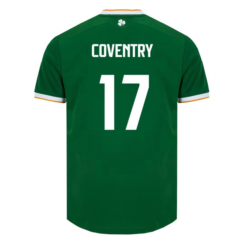 Danxen Pánské Irsko Conor Coventry #17 Tmavě Zelená Bílá Domů Hráčské Dresy 26-28 Dres