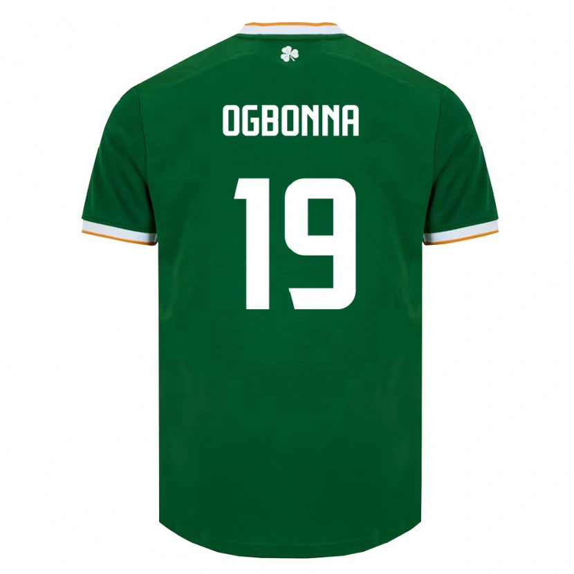 Danxen Pánské Irsko Goodness Ogbonna #19 Tmavě Zelená Bílá Domů Hráčské Dresy 26-28 Dres